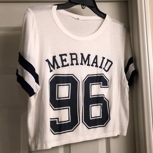 White crop top mermaid